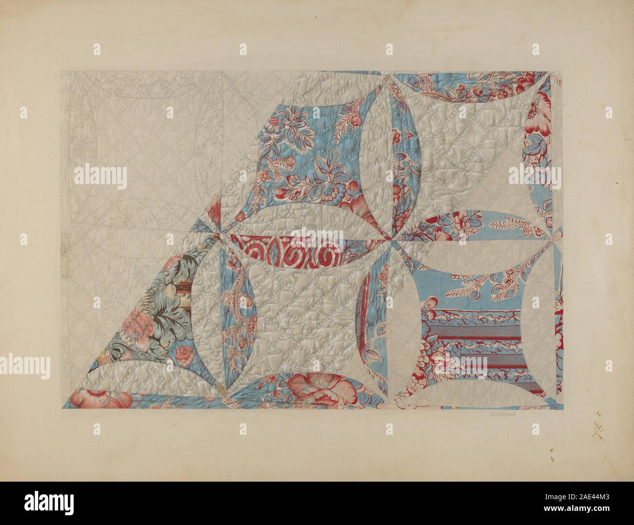 Quilt; circa 1939 date Douglas Campbell, Quilt, c 1939 Stock Photo Alamy