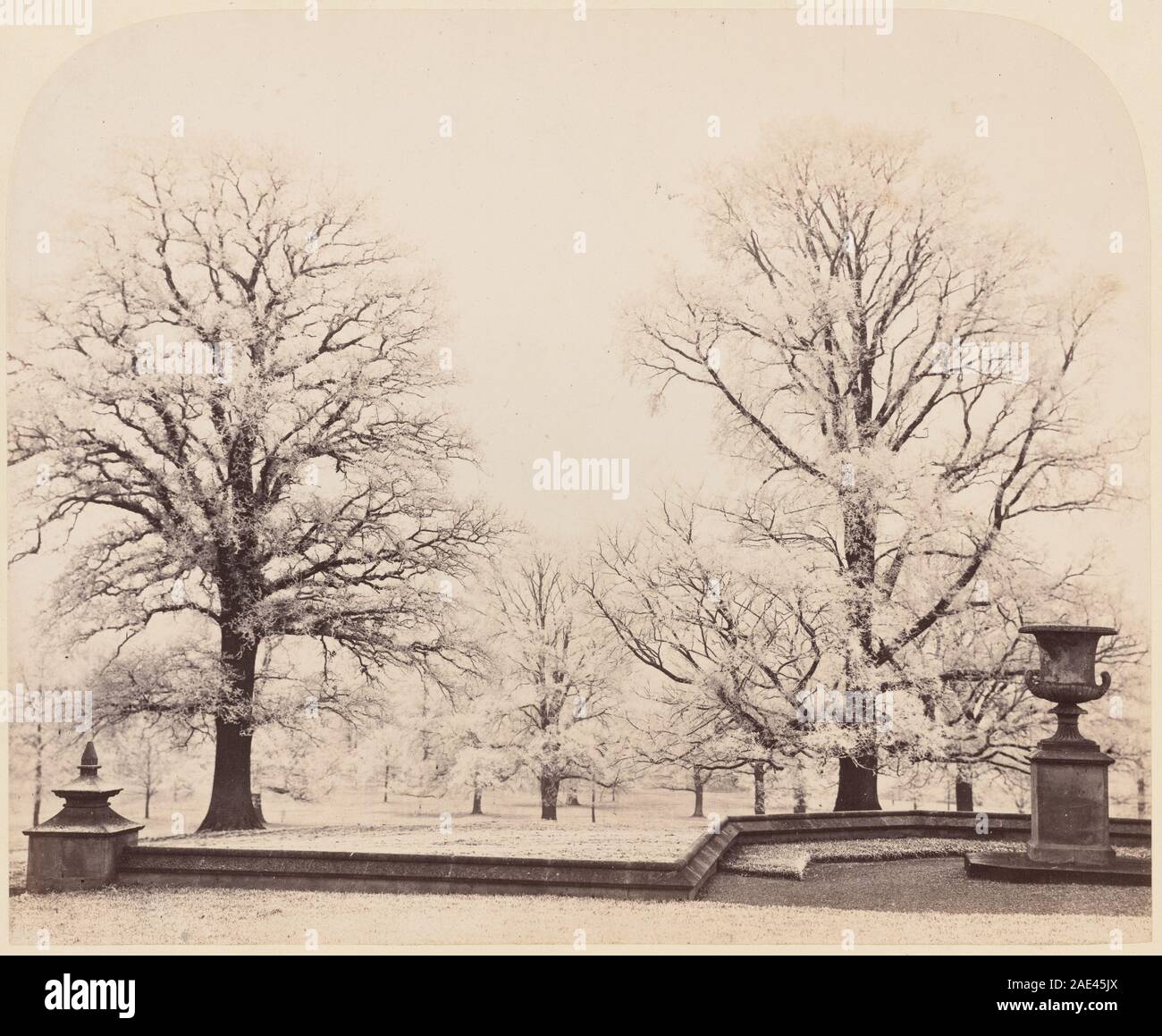 Hoarfrost, a Park Scene; 1862date Earl of Caithness, Hoarfrost, a Park Scene, 1862 Stock Photo