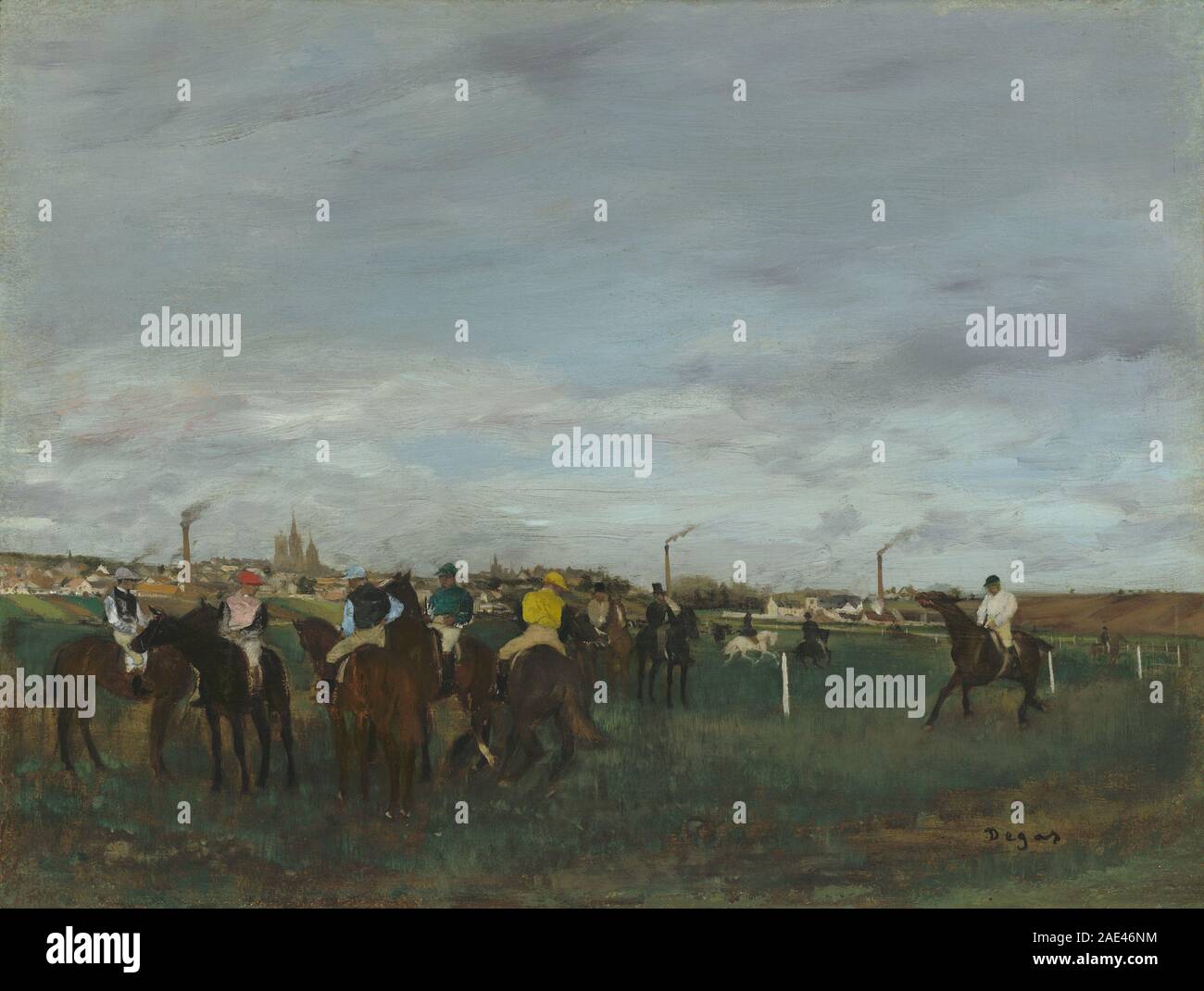 At the races edgar degas hi-res stock photography and images - Alamy