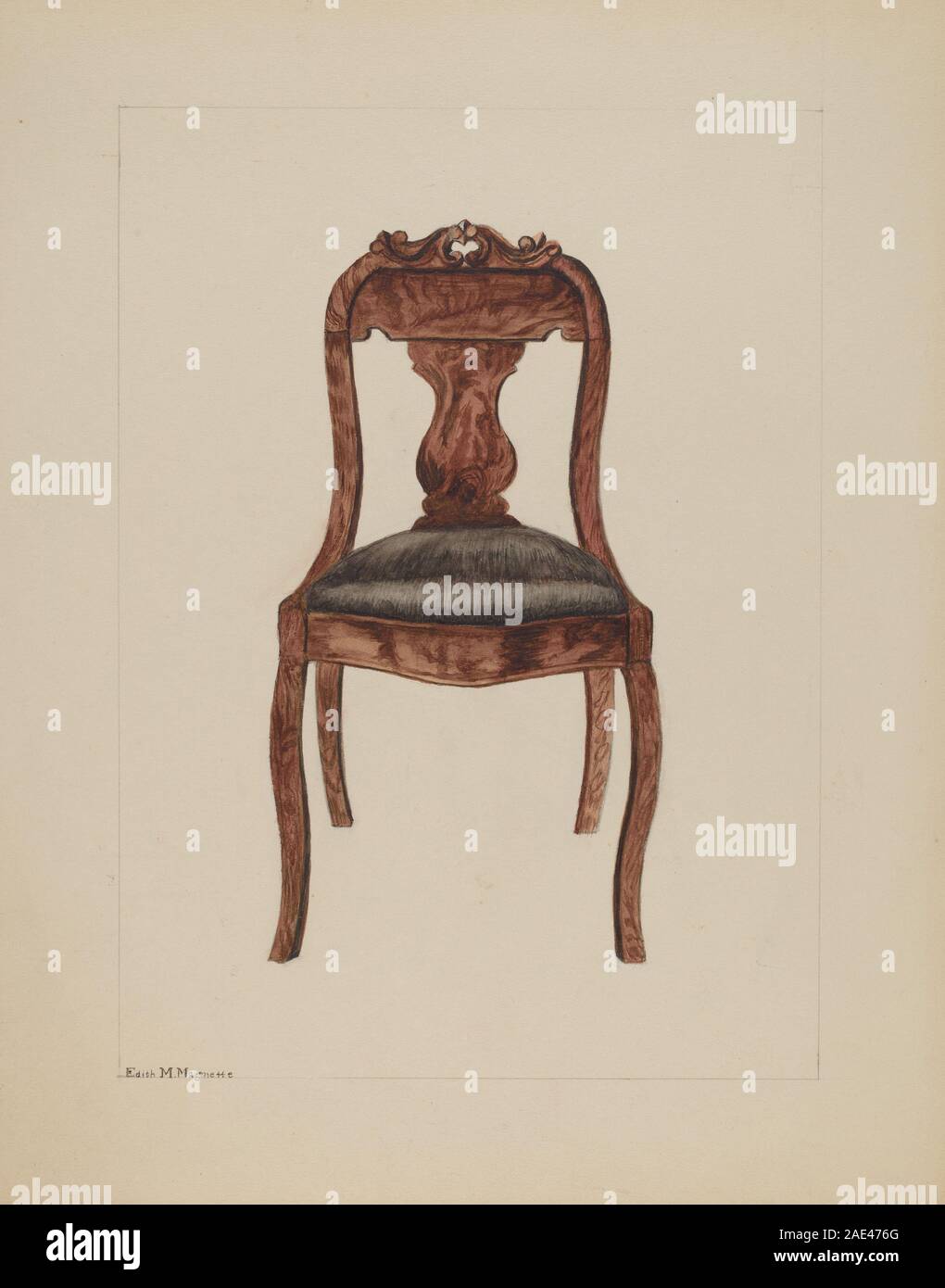 Fiddleback Chair; c. 1937 Edith Fiddleback Chair, c 1937