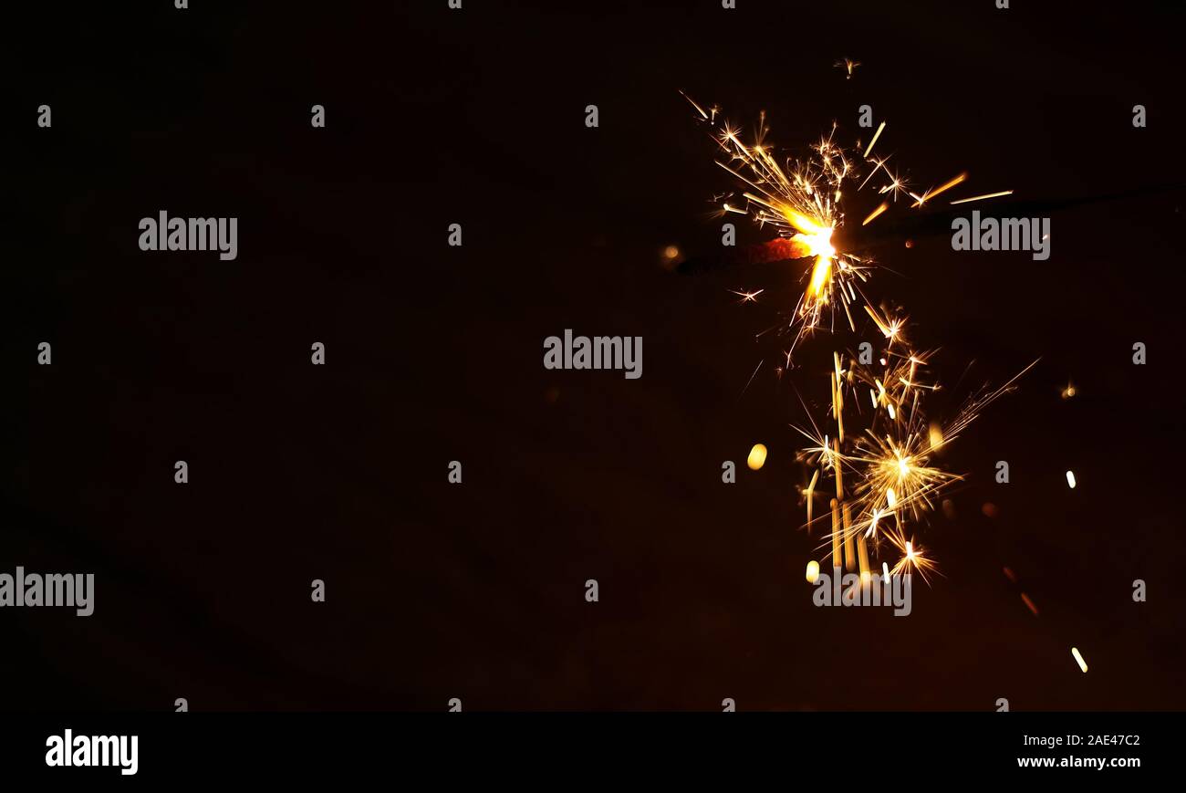 Beautiful Diwali Glowing Firecracker, fire of cracker explosion Stock