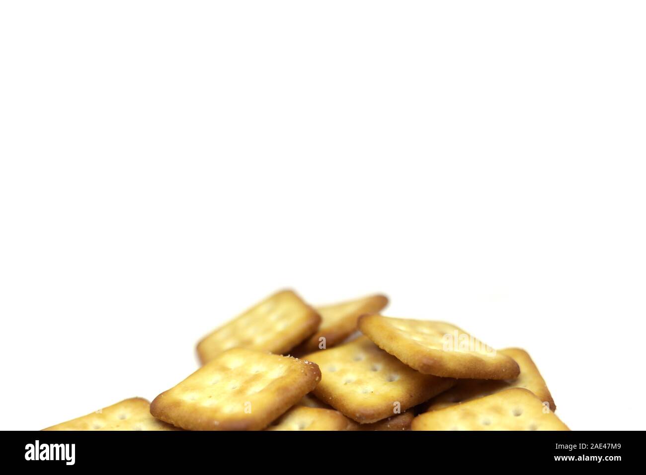 Closeup Biscuits isolated on white backgrounds with copy space Stock ...