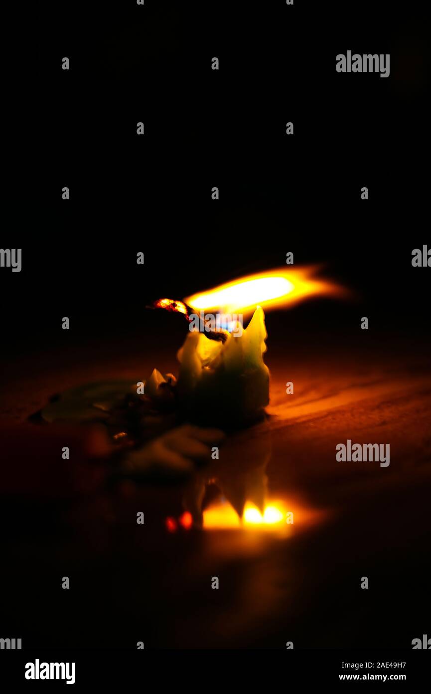 Candle flame close up on a black backgrounds Stock Photo - Alamy