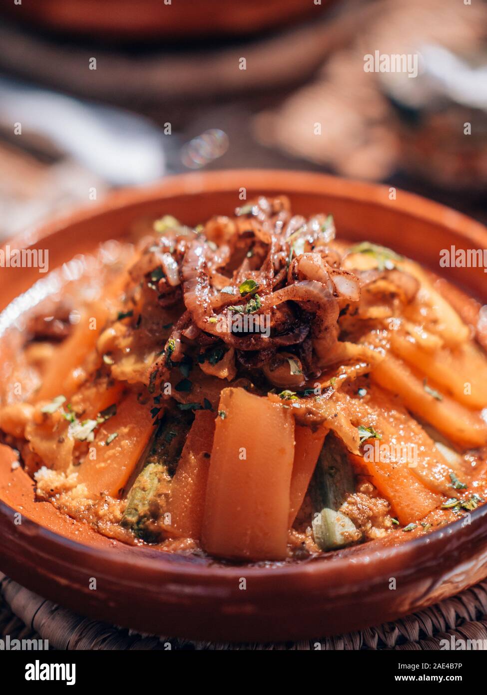 Traditional Food in Marrakech, Morocco Stock Photo