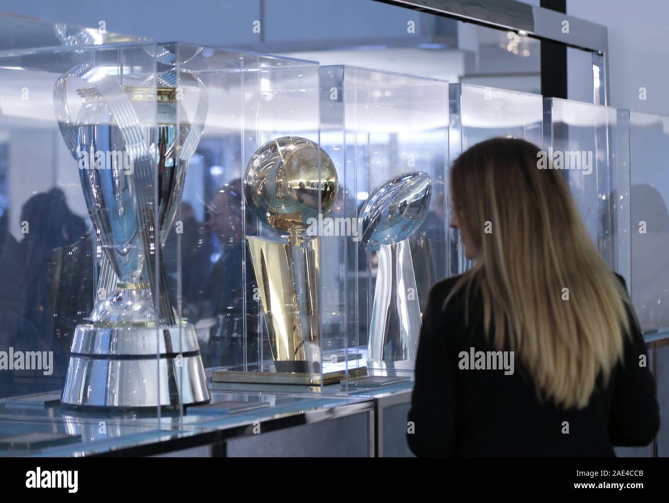 Lakers Championship Trophy Display At Louis Vuitton