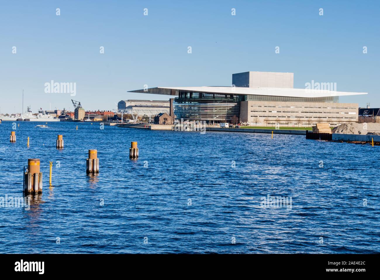 Opera house and waterfront in Copenhagen Stock Photo