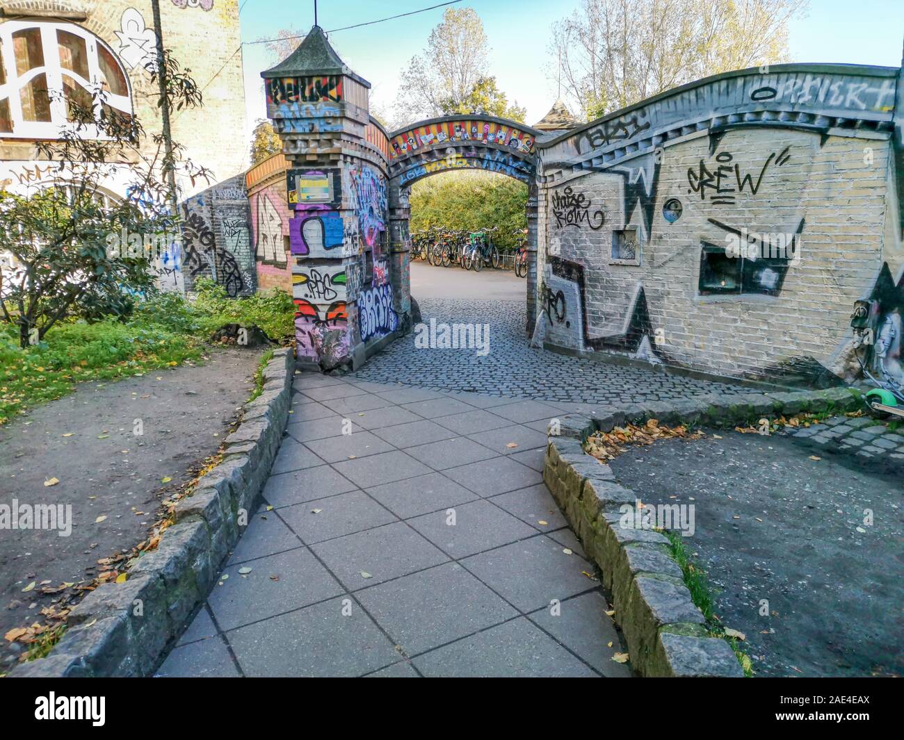 Christiania wall street art in Copenhagen Stock Photo Alamy