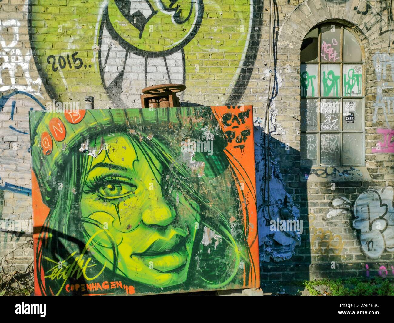 Christiania wall street art in Copenhagen Stock Photo Alamy