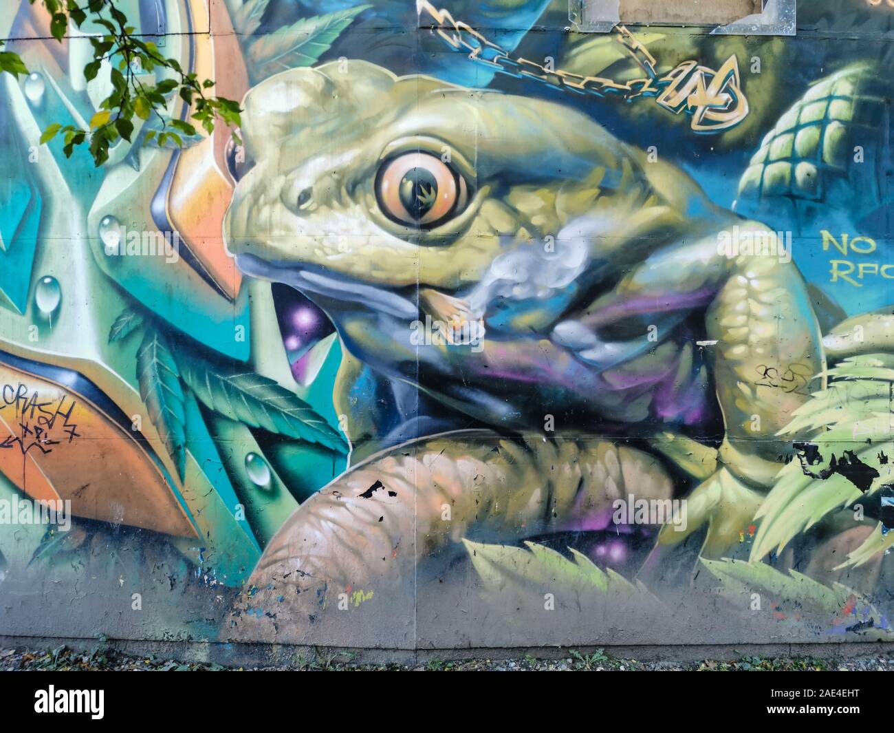 Christiania wall street art in Copenhagen Stock Photo Alamy