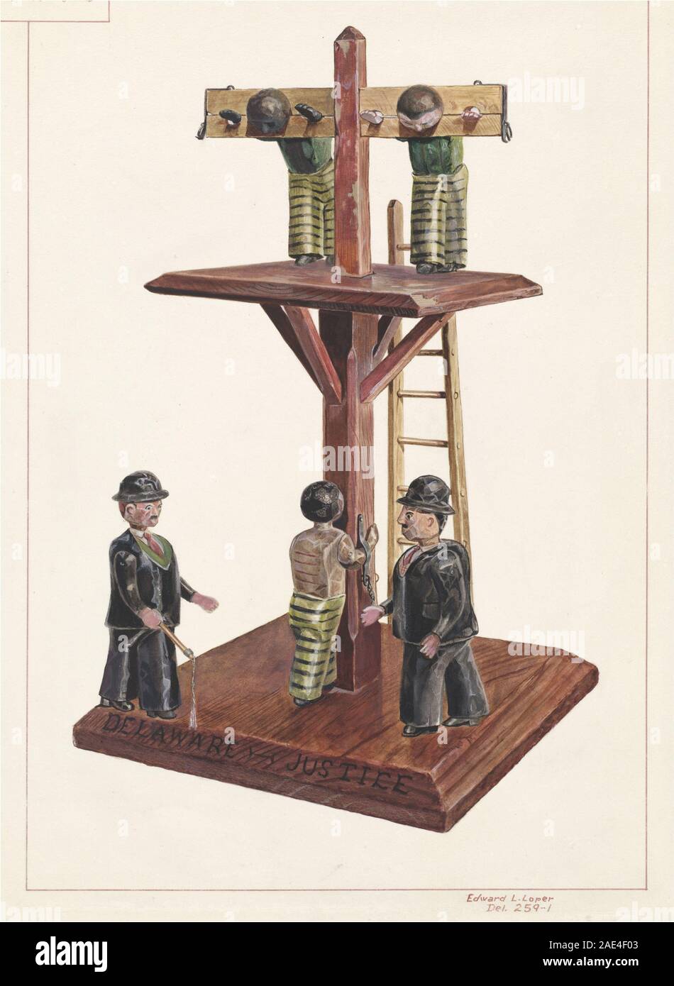 Whipping Post; 1935/1942 Edward L Loper, Whipping Post, 1935-1942 Stock Photo