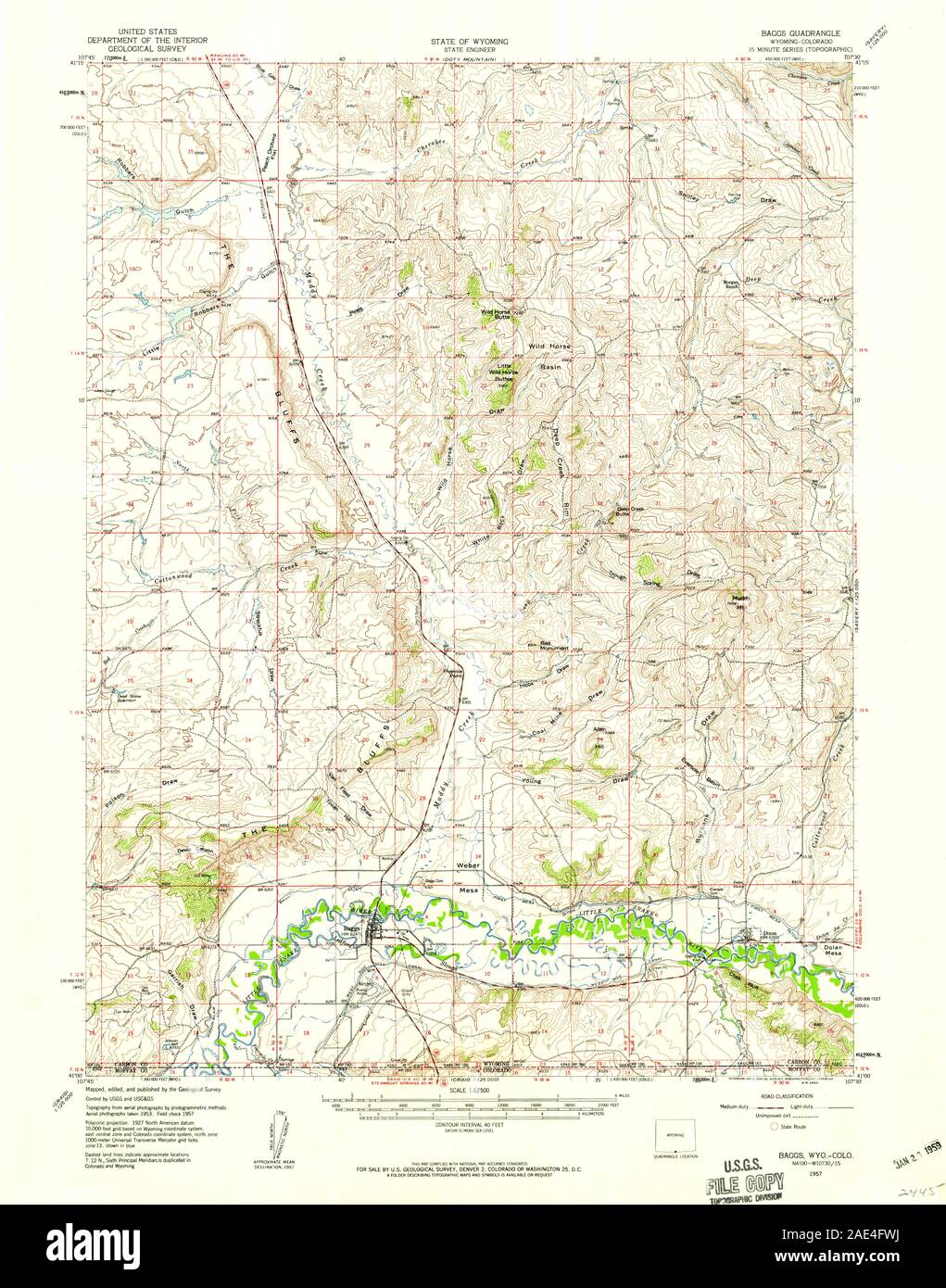 Map of baggs hires stock photography and images Alamy