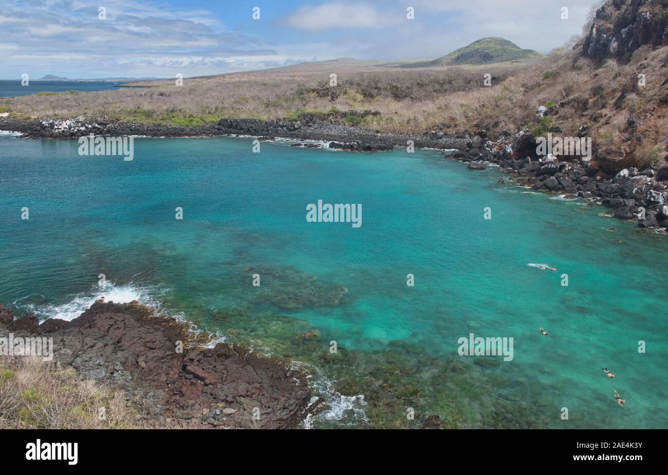 Snorkelling beautiful Tijeretas Bay, Isla San Cristobal, Galapagos ...