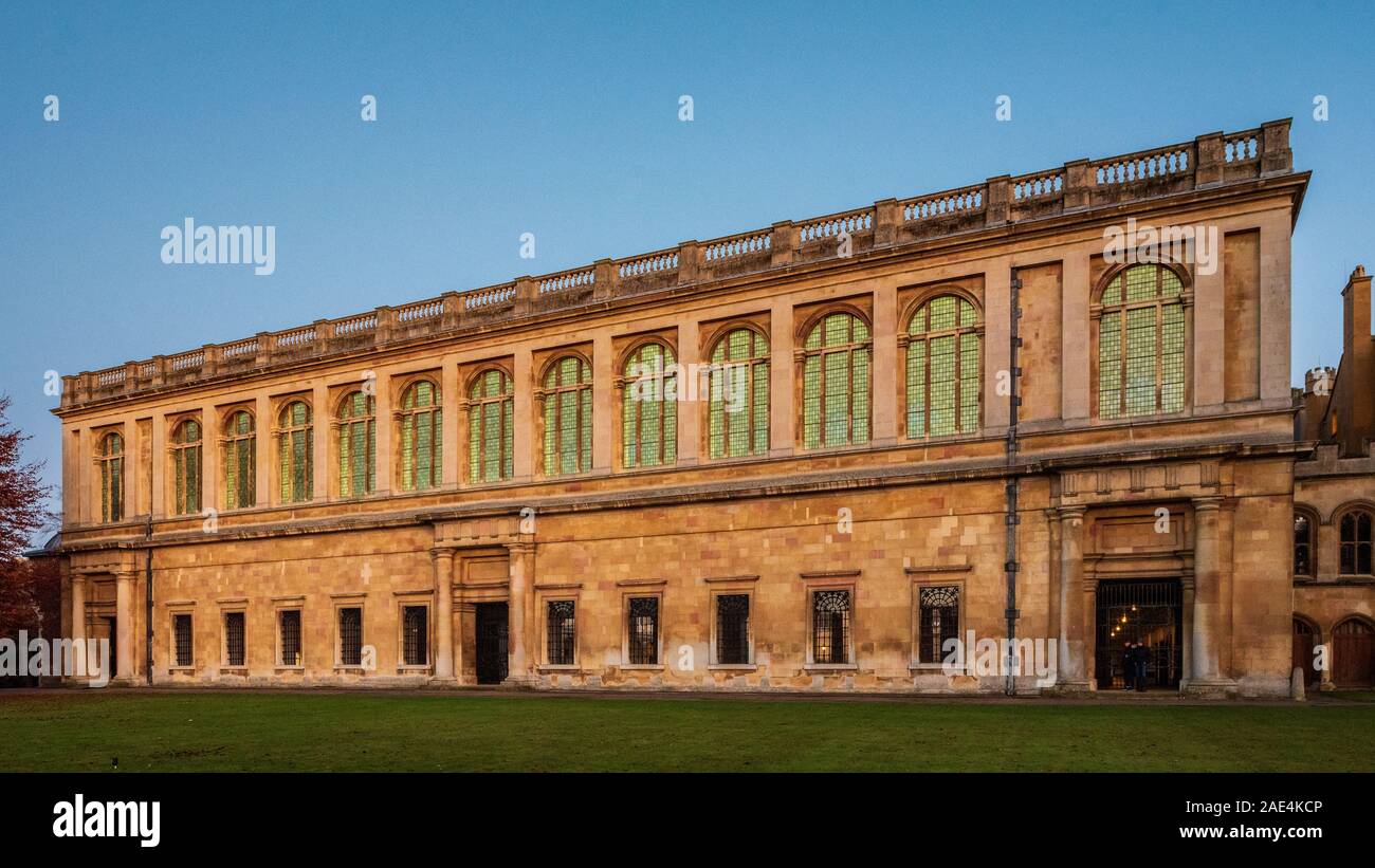 Wren Library Trinity College University of Cambridge. The Wren Library of Cambridge University was designed by Christopher Wren and completed in 1695. Stock Photo