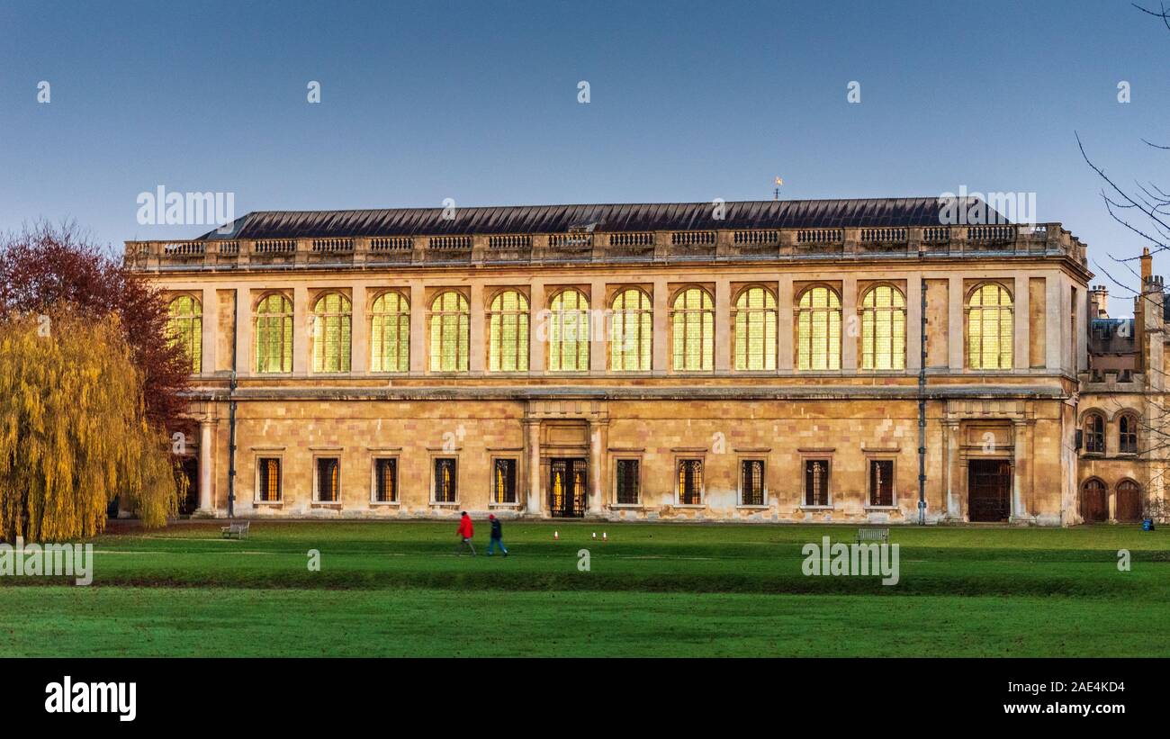 Wren Library Trinity College University of Cambridge. The Wren Library of Cambridge University was designed by Christopher Wren and completed in 1695. Stock Photo
