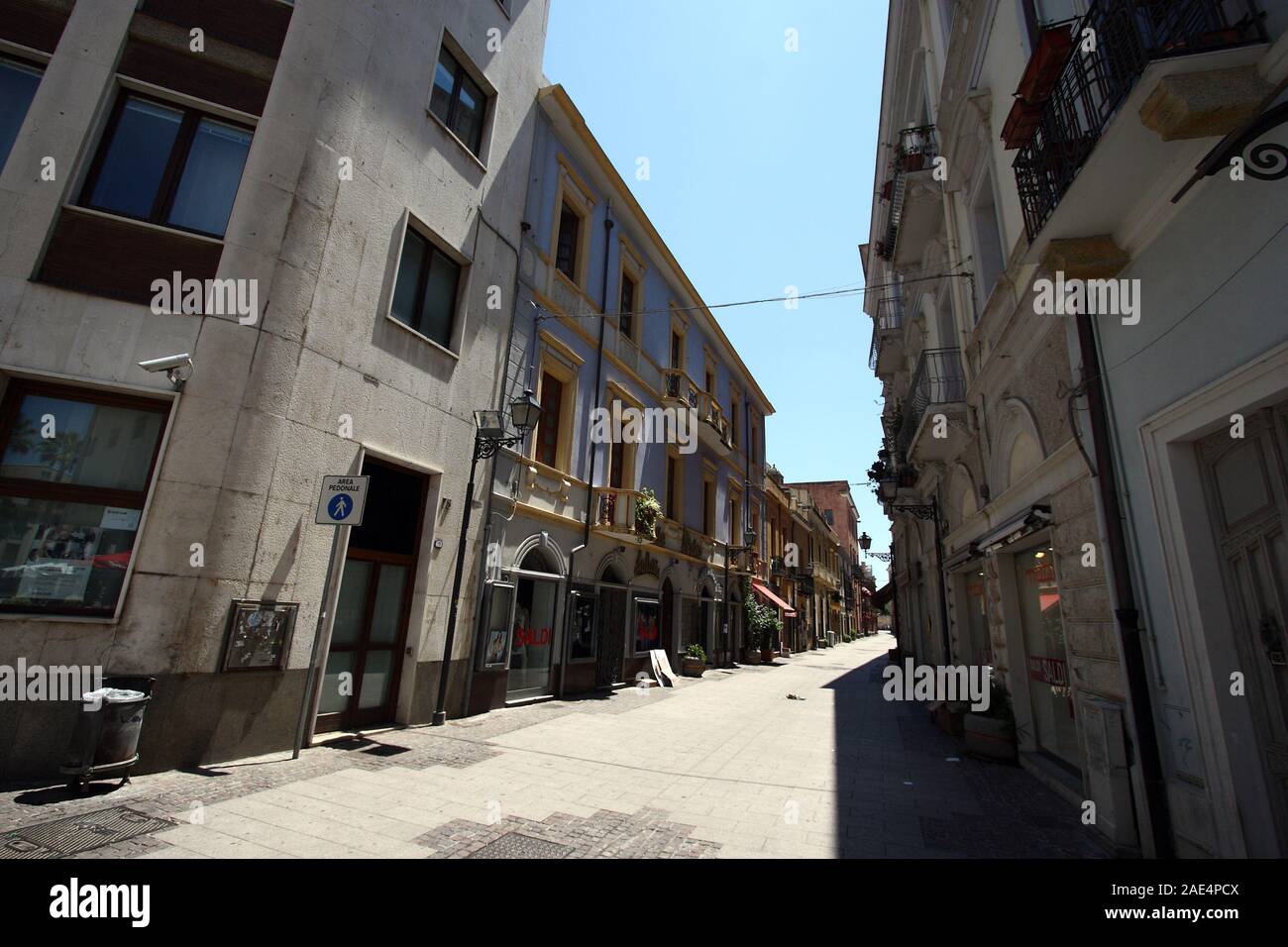 Oristano, Italy - 6 July 2011: The city center Stock Photo