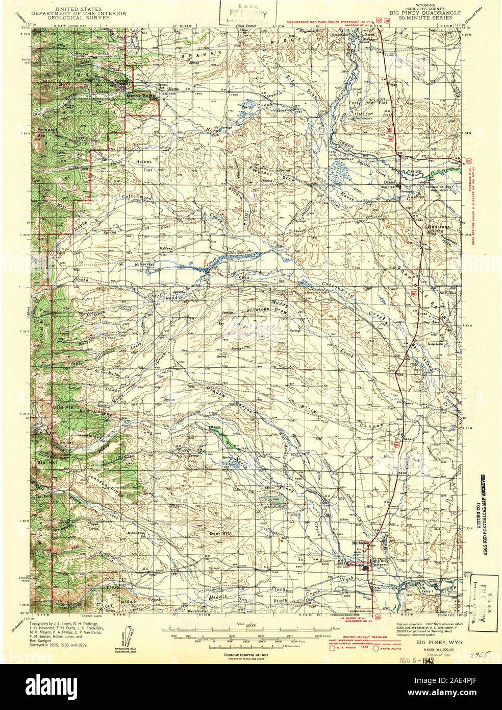 Map of big piney hires stock photography and images Alamy