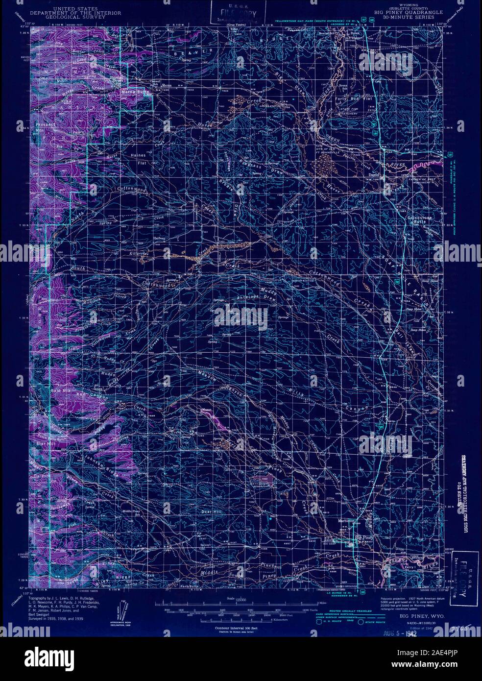Map of big piney hires stock photography and images Alamy
