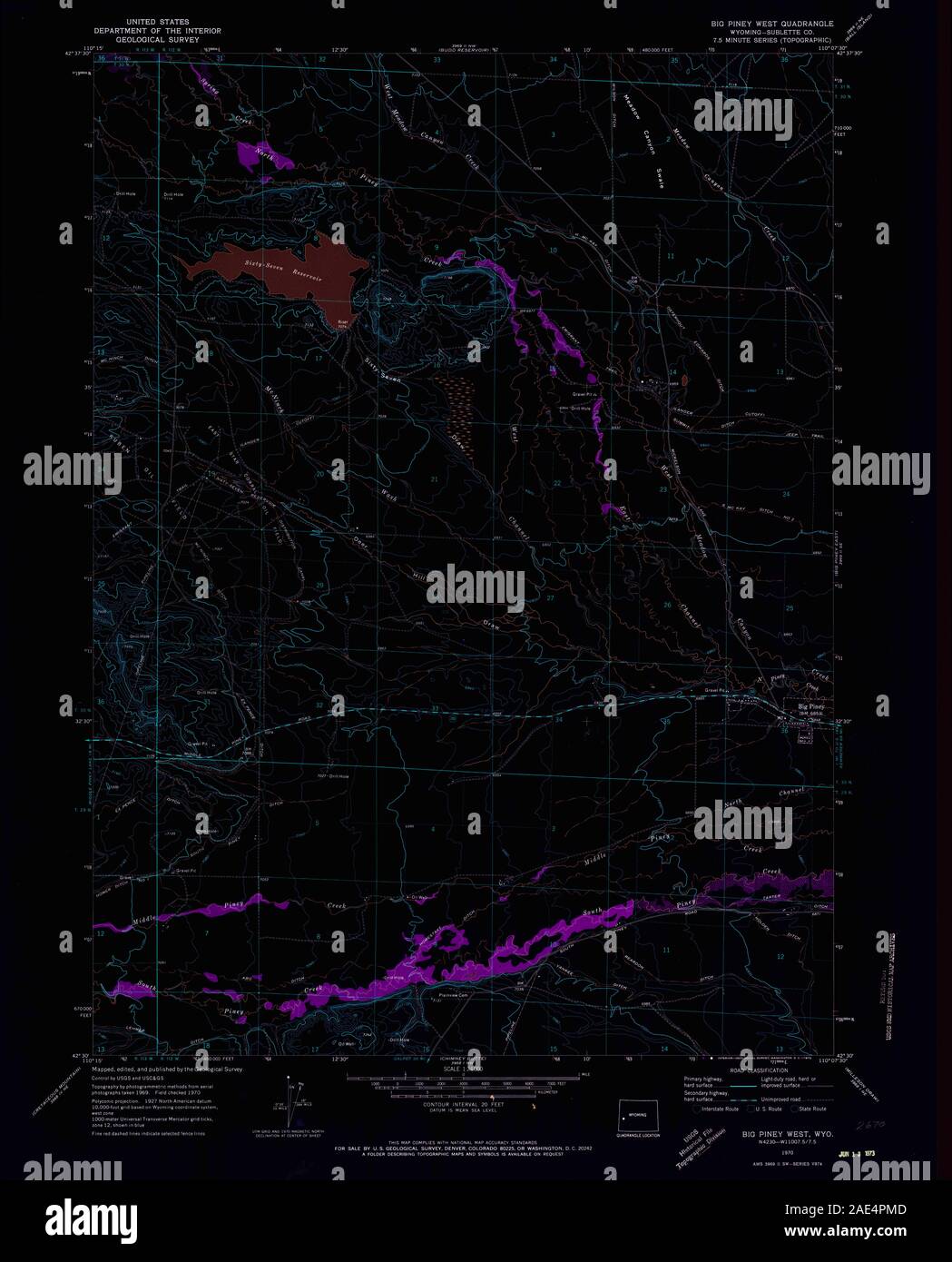 Map of big piney hires stock photography and images Alamy