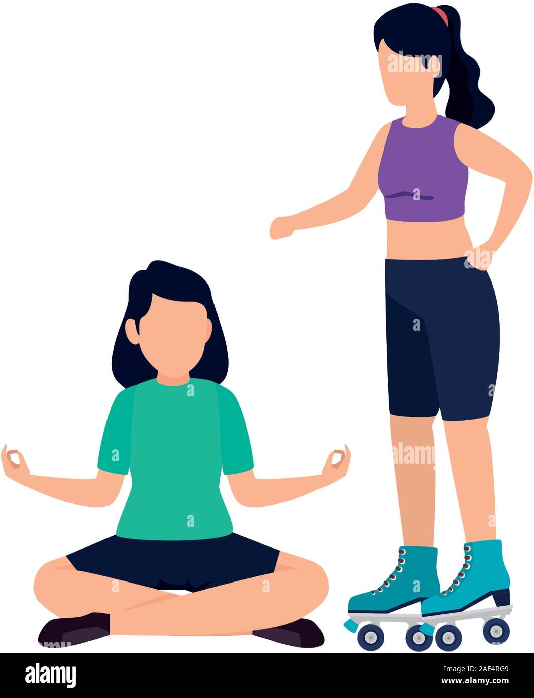 Avatar women and healthy lifestyle vector design Stock Vector Image ...