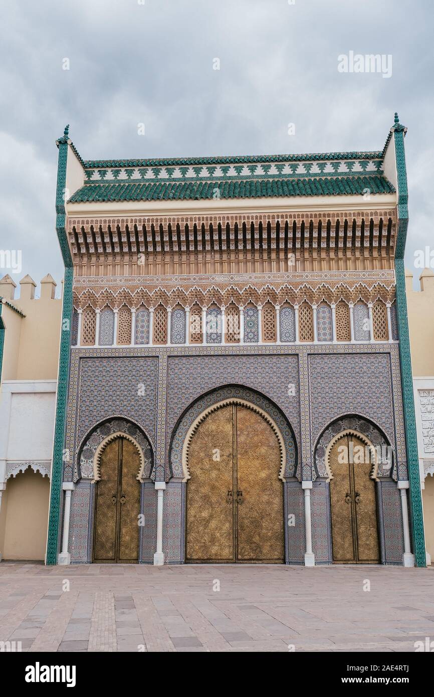 Royal Palace of Fez in Morocco Stock Photo - Alamy