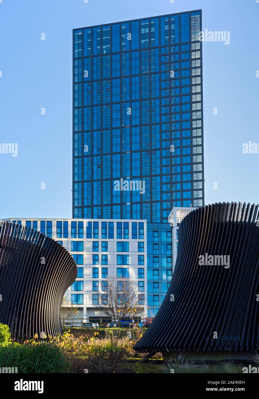 The Angel Gardens apartments and the 'Earth Tubes' for the Combined