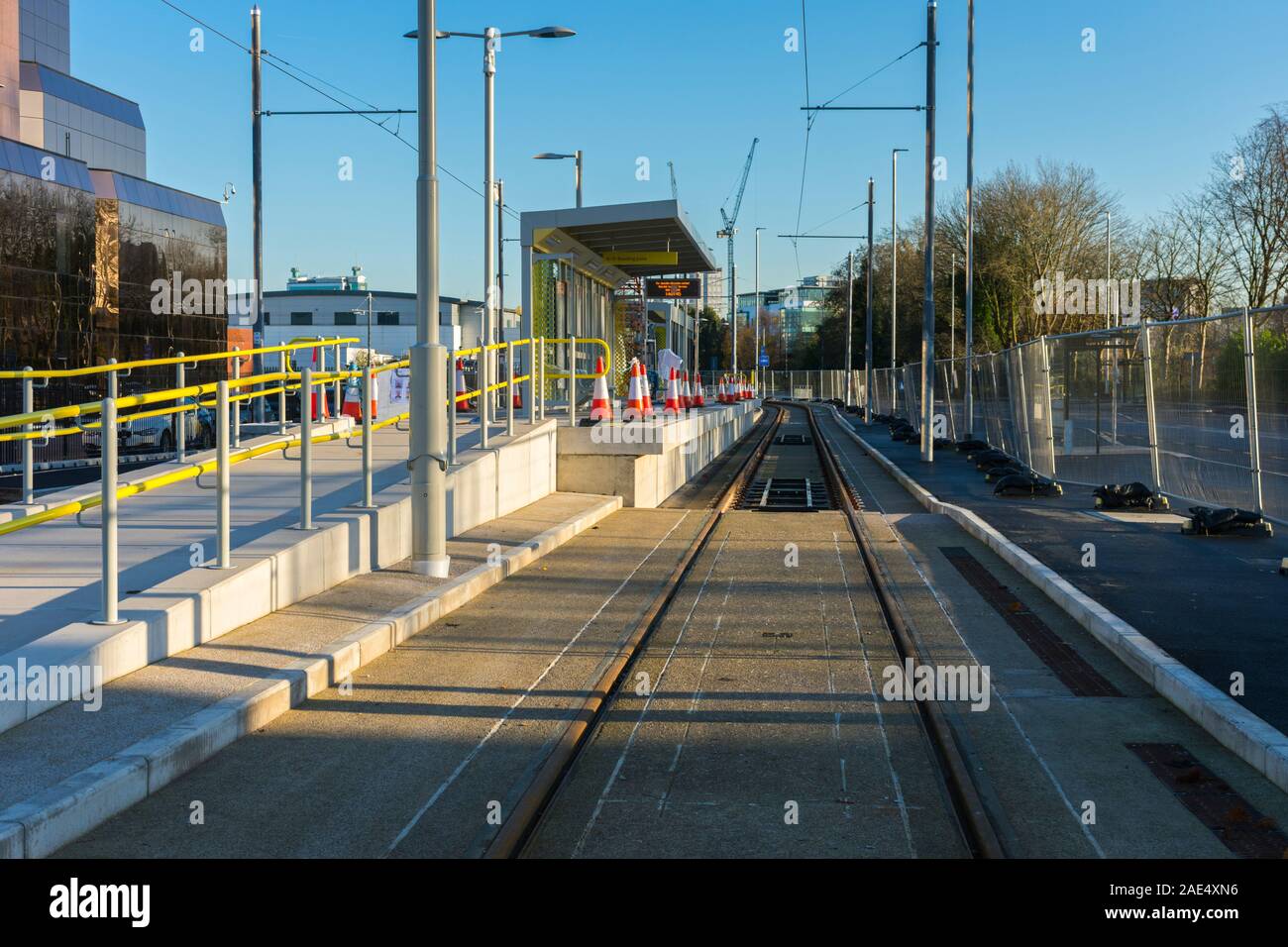 The Imperial War Museum tram stop on the Metrolink Trafford Park line