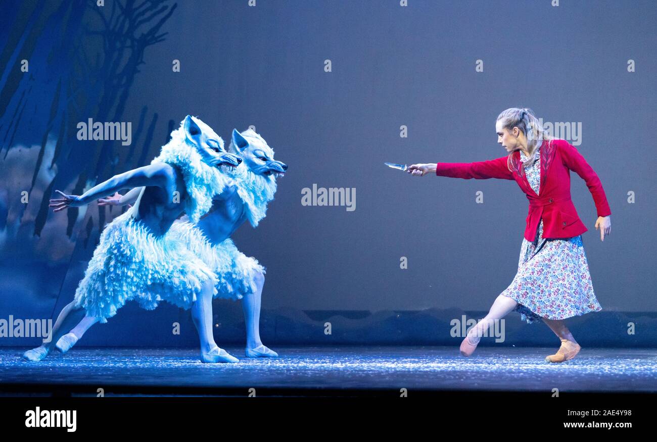 Edinburgh, Scotland, UK. 6th December 2019. Scottish Ballet's production of The Snow Queen during dress rehearsal at the Festival Theatre in Edinburgh. Inspired by Hans Christian Andersen's fairy tale, the ballet is set to the music of Rimsky-Korsakov and performed by the Scottish Ballet Orchestra. Choreographer is Christopher Hampson and Designer is Lez Brotherston. Iain Masterton/Alamy Live News Stock Photo