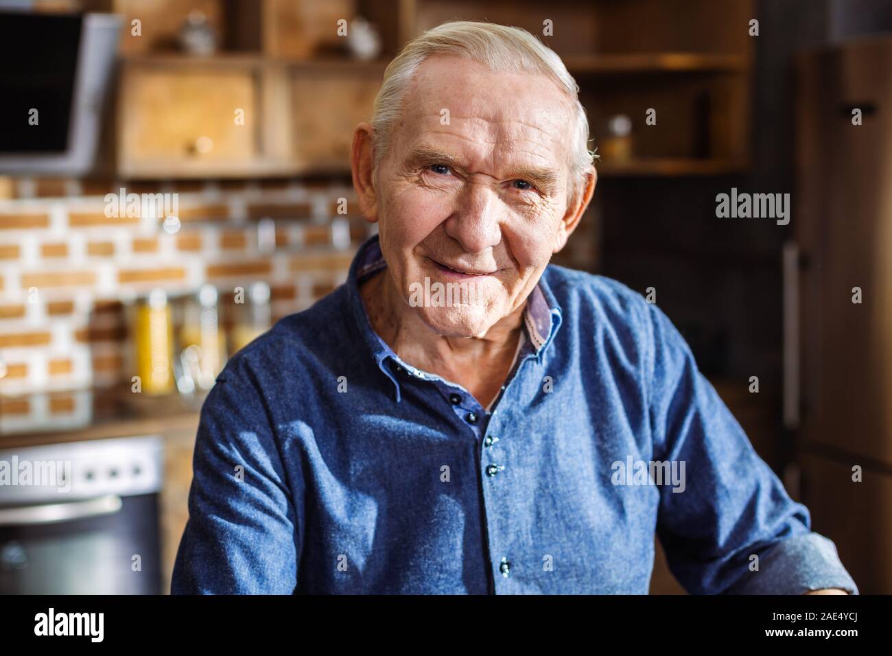 Pleasant elderly man hi-res stock photography and images - Alamy