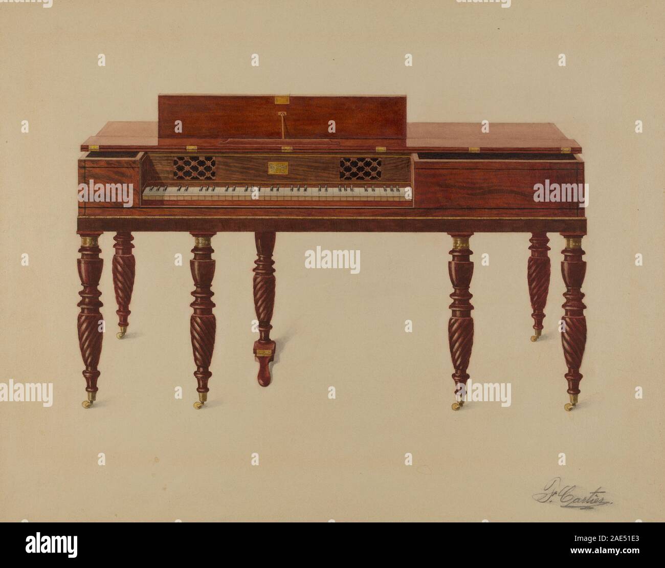 A piano forte created around 1936 by Ferdinand Cartier. The instrument ...