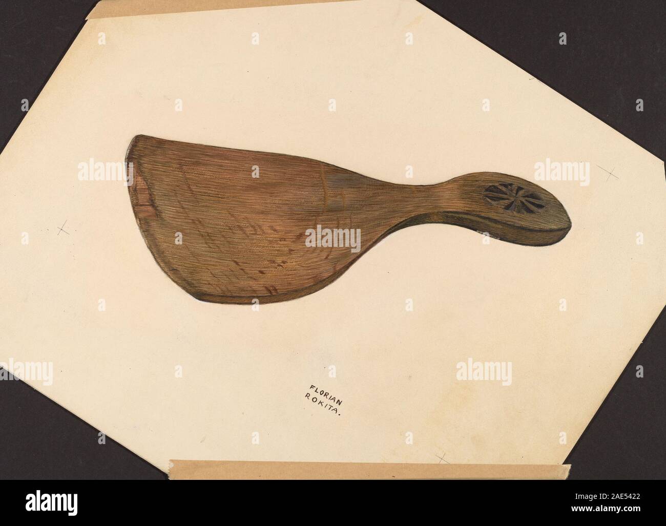 Butter Paddle; circa 1938 date Florian Rokita, Butter Paddle, c 1938