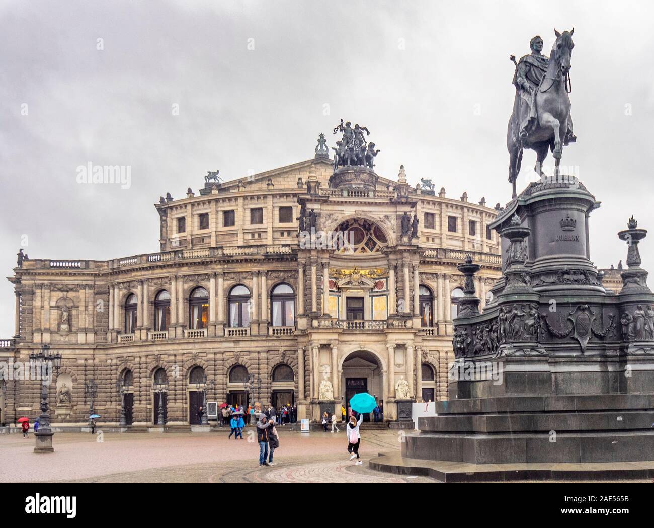 John of Saxony Monument equestrian sculpture King Johann on a horse and