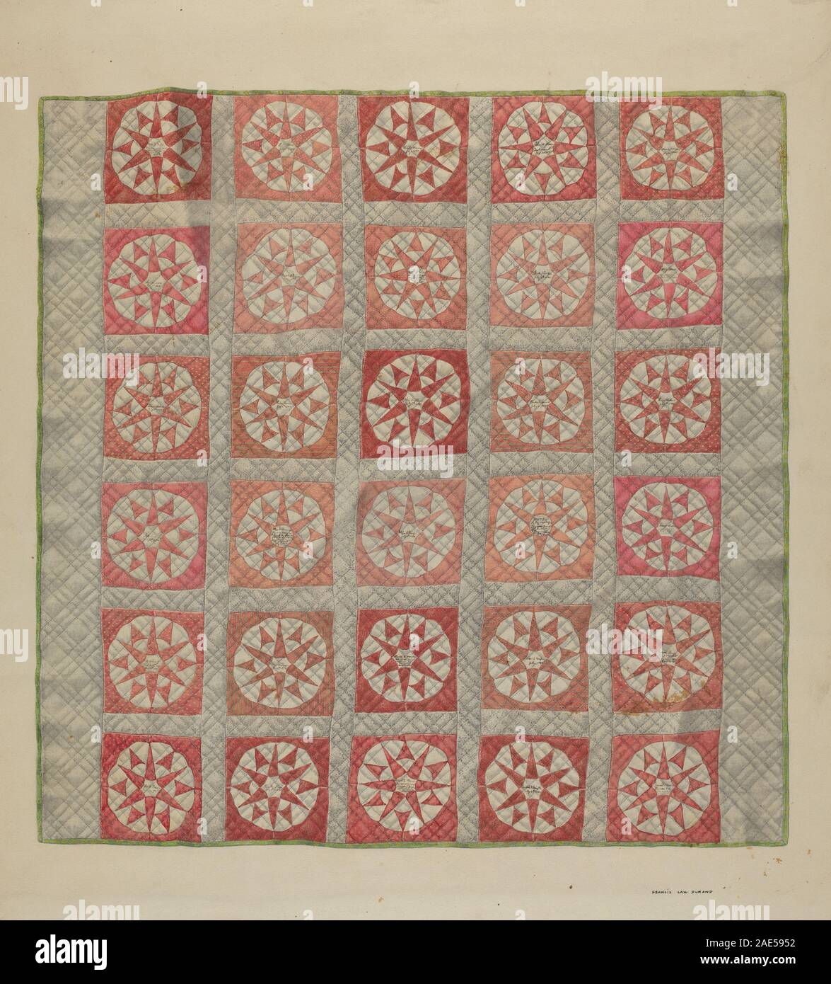 Cribbing Patterns Crib quilt from 1935-1942 by Francis Law Durand, featuring patchwork ...
