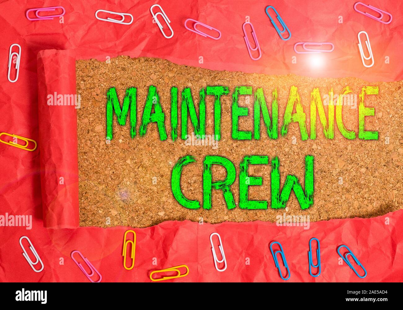 Conceptual hand writing showing Maintenance Crew. Concept meaning