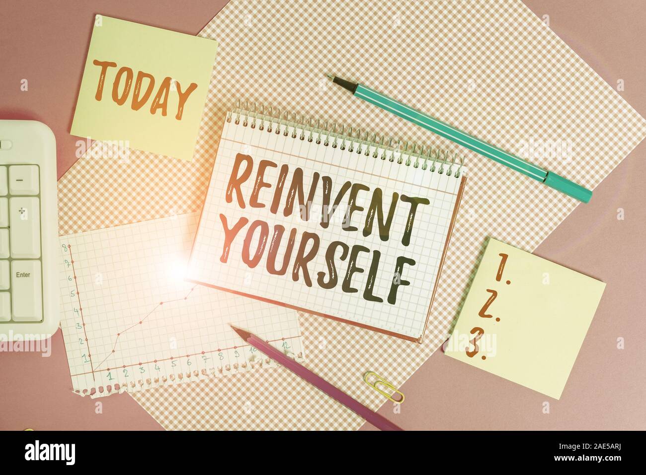 Reinvent Sign Text sign showing Reinvent Yourself. Business photo showcasing to do ...