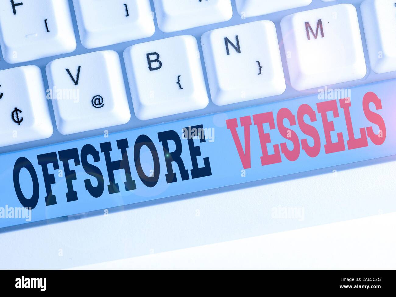 Text sign showing Offshore Vessels. Business photo text ship designed ...