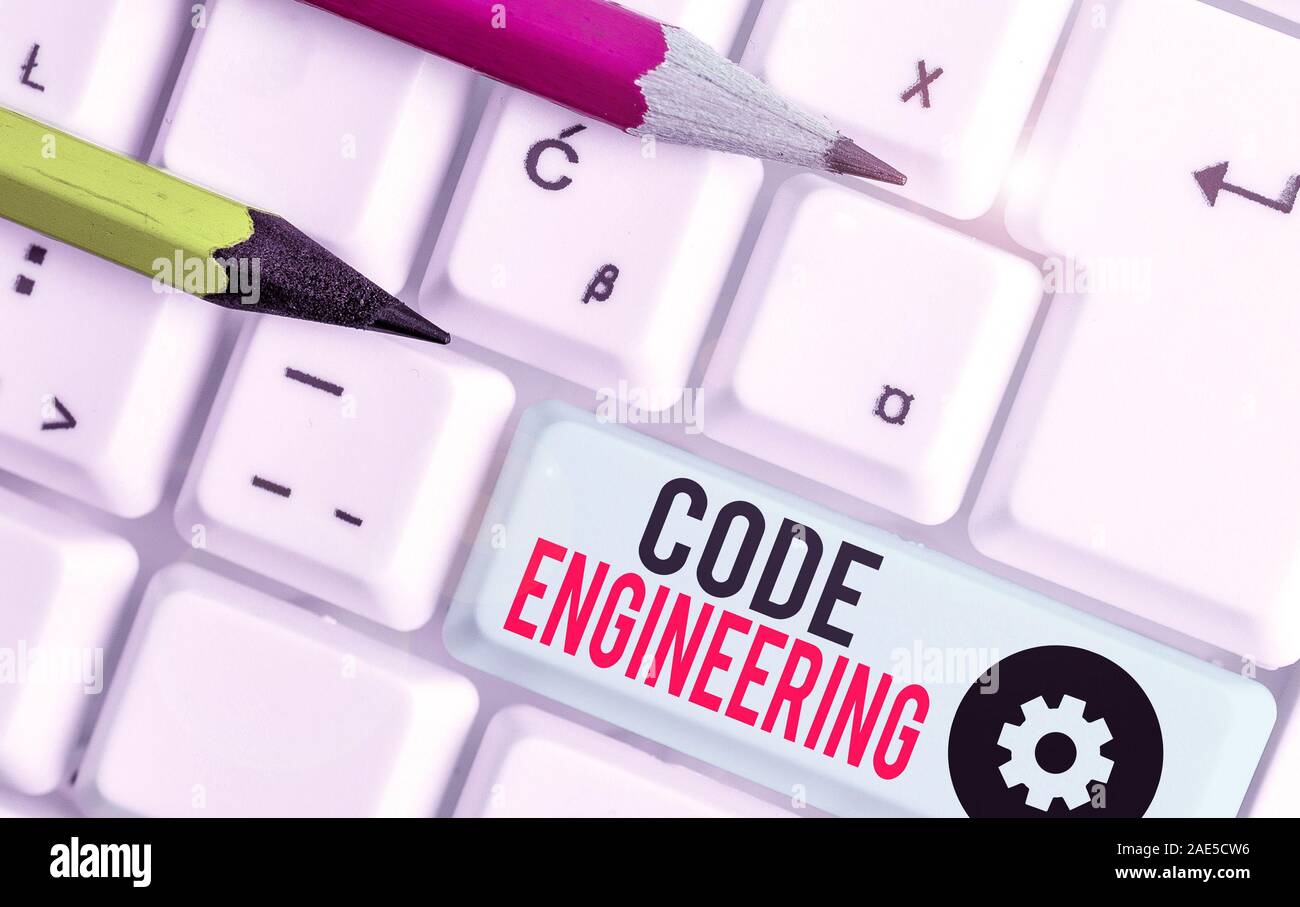 Conceptual hand writing showing Code Engineering. Concept meaning ...