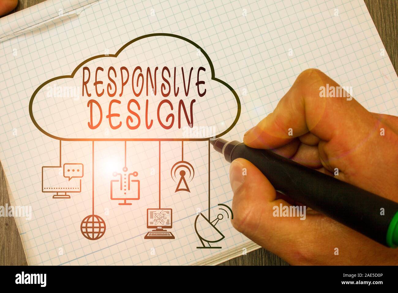 Word writing text Responsive Design. Business photo showcasing web page ...