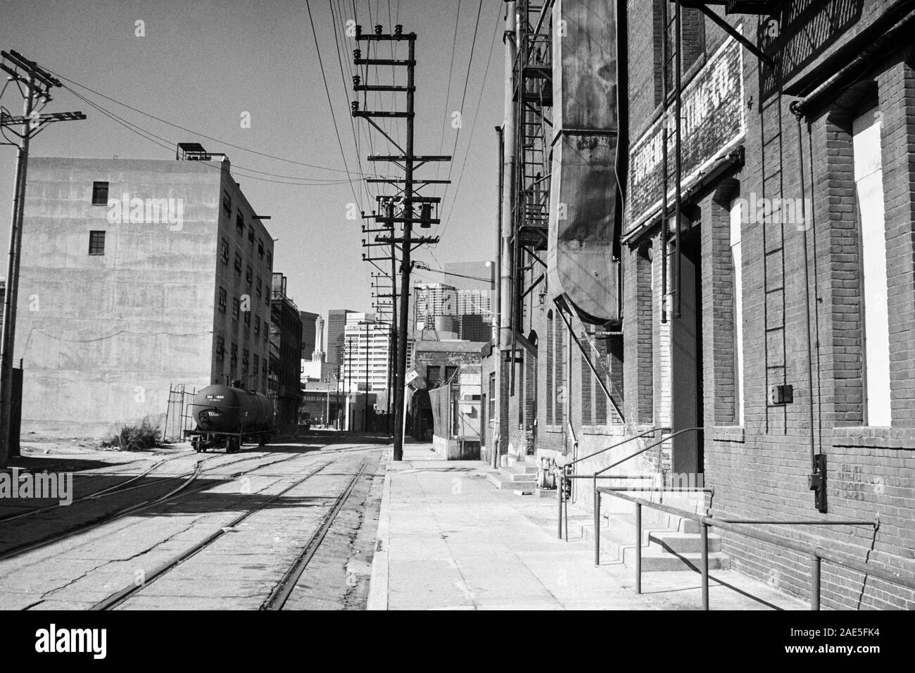 Los Angeles, California, USA - December 1985: Vintage view of