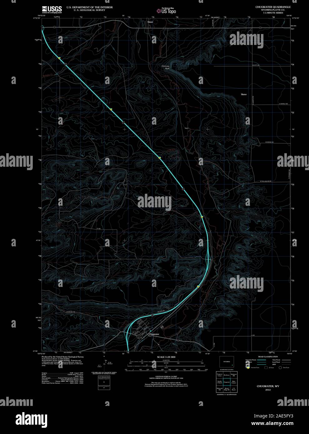 Map of chugwater hires stock photography and images Alamy