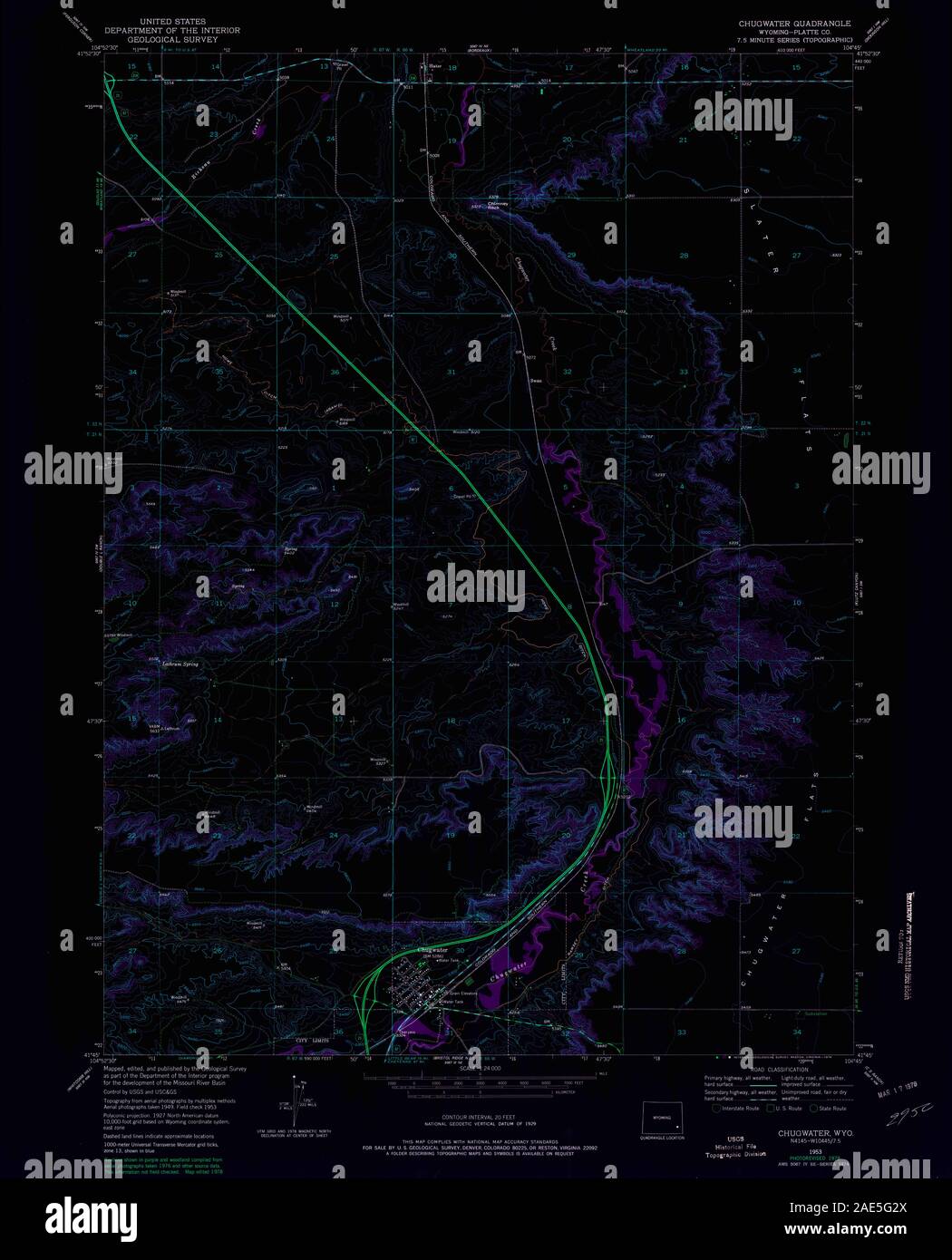 Map of chugwater hires stock photography and images Alamy