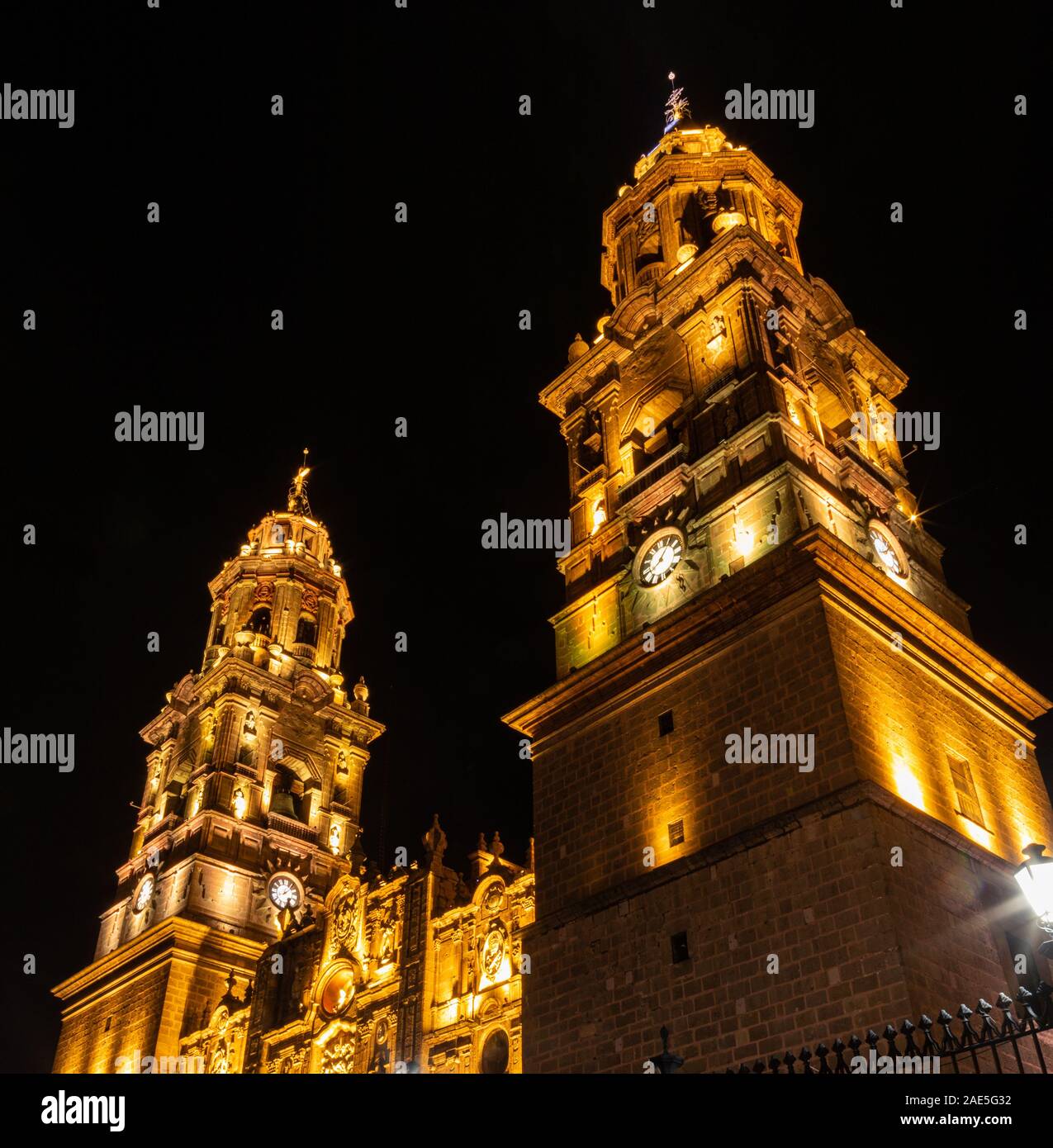 Cathedral of Morelia, Baroque style, Roman Catholic cathedral,in the