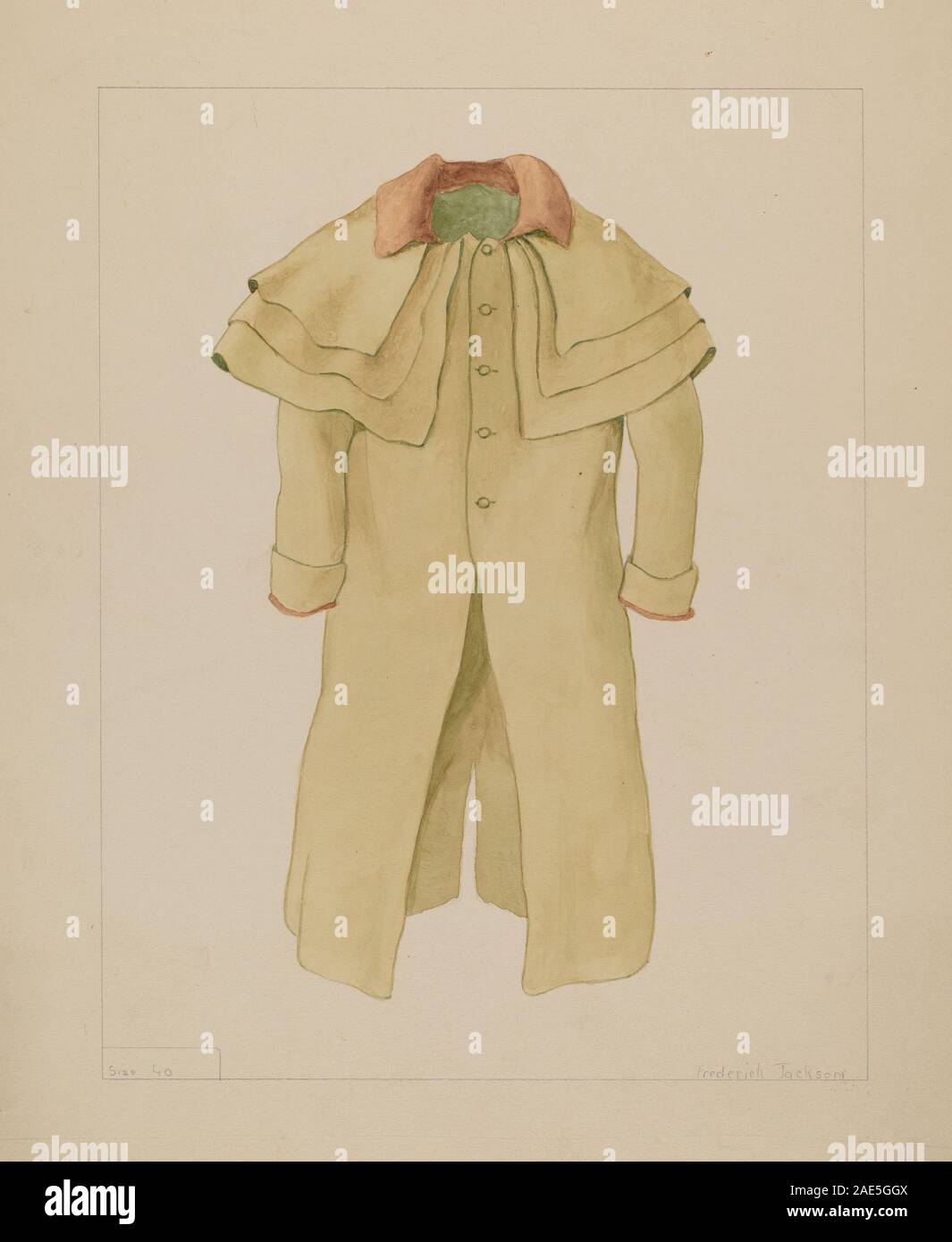 Man's Great Coat; circa 1937 date Frederick Jackson, Man's Great Coat