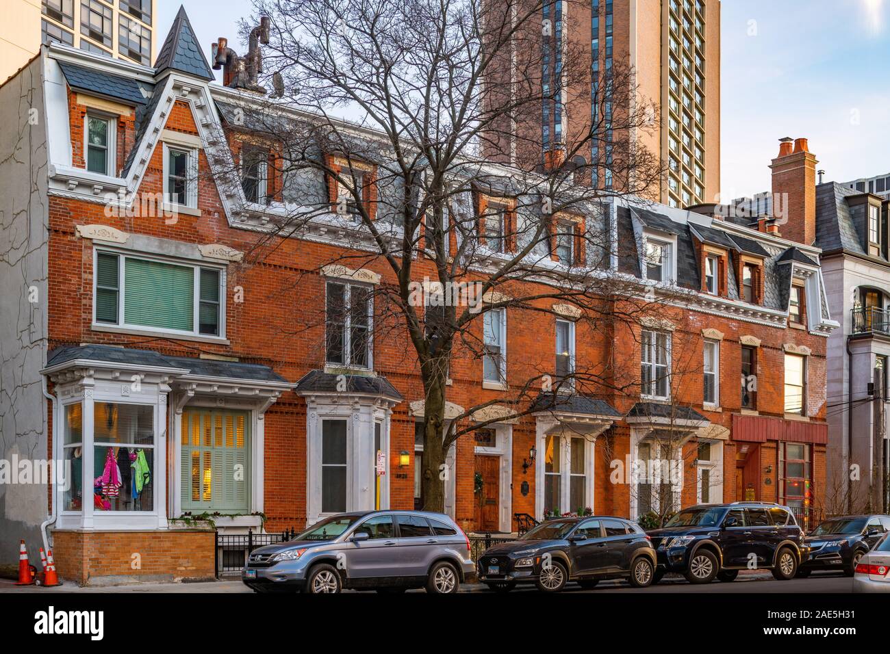 Buildings in the Lincoln Park neighborhood Stock Photo