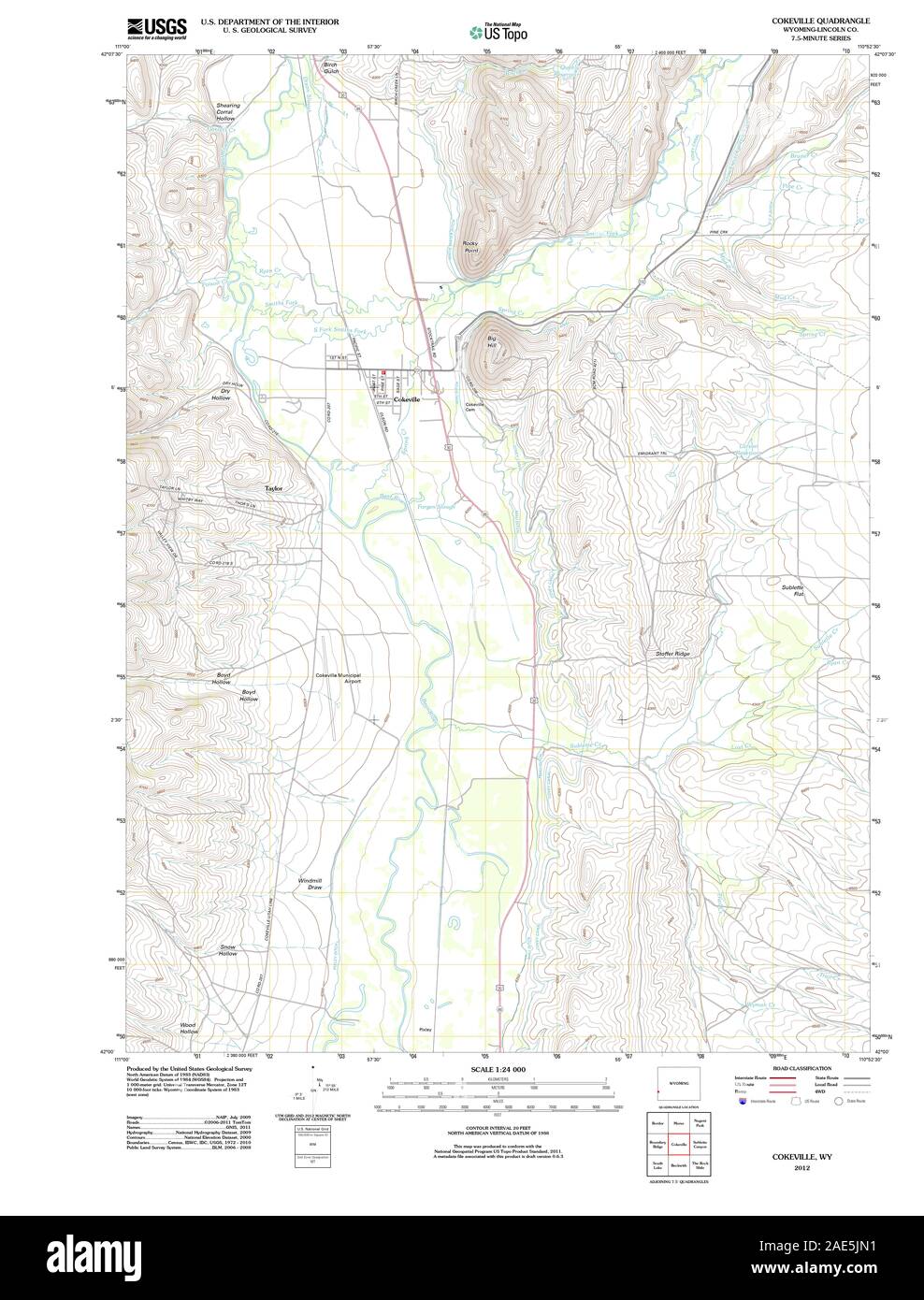 Map of cokeville hires stock photography and images Alamy