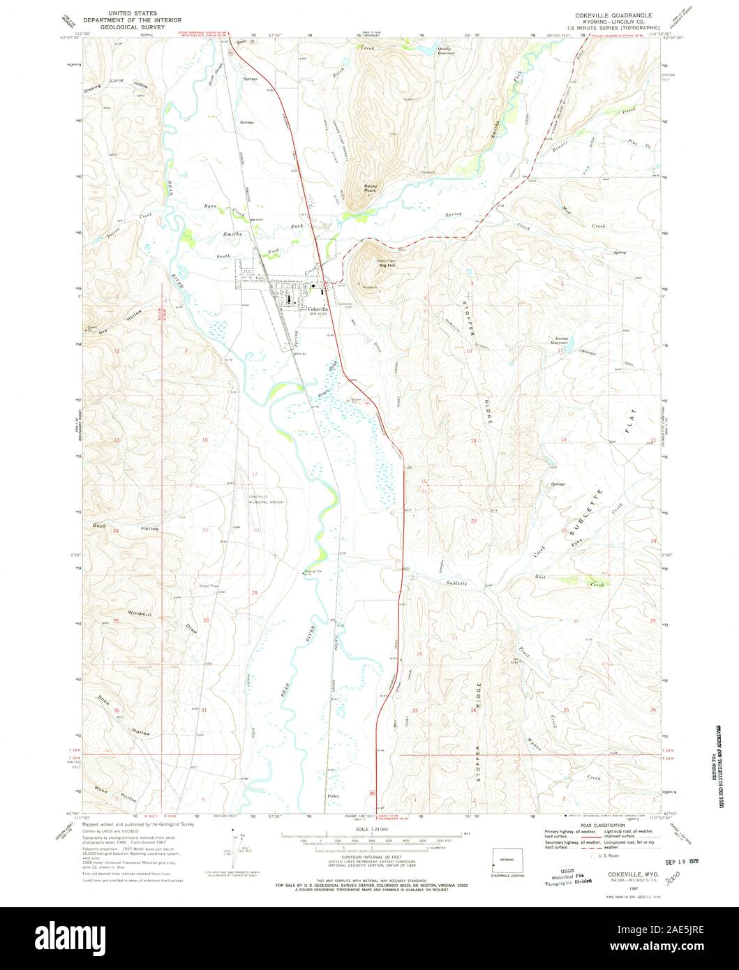 Map of cokeville hires stock photography and images Alamy