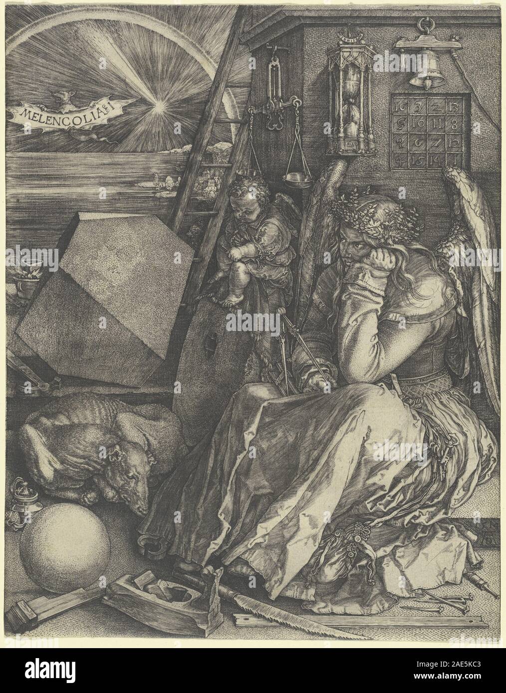 Melencolia I; 1514date Albrecht Dürer, Melencolia I, 1514 Stock Photo