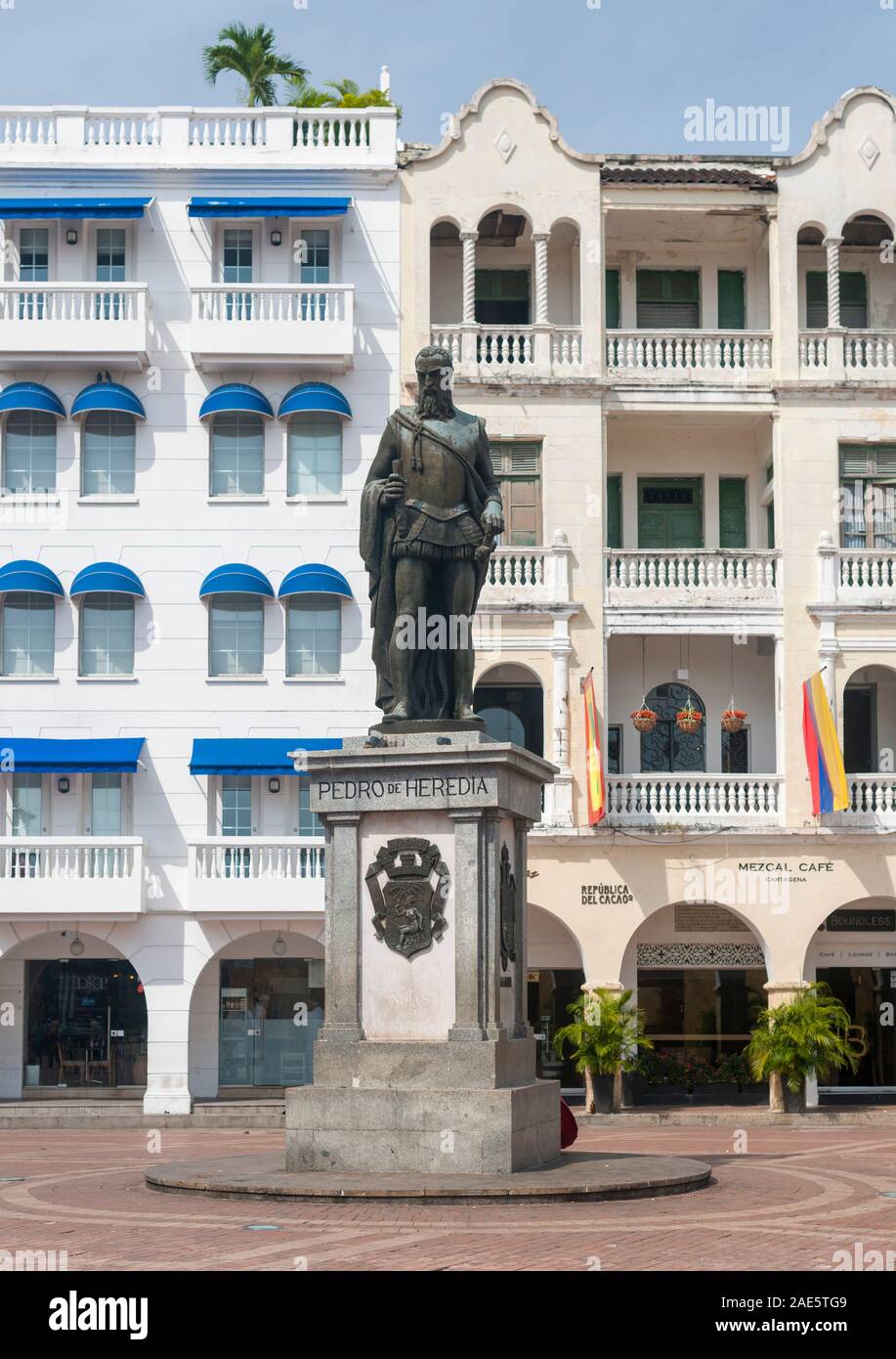 Monumento Pedro de Heredia in Cartagena, Colombia. Stock Photo