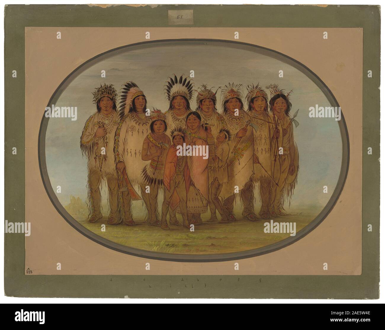 Ojibbeway Indians in Paris, 1861-1869 by George Catlin depicts ...
