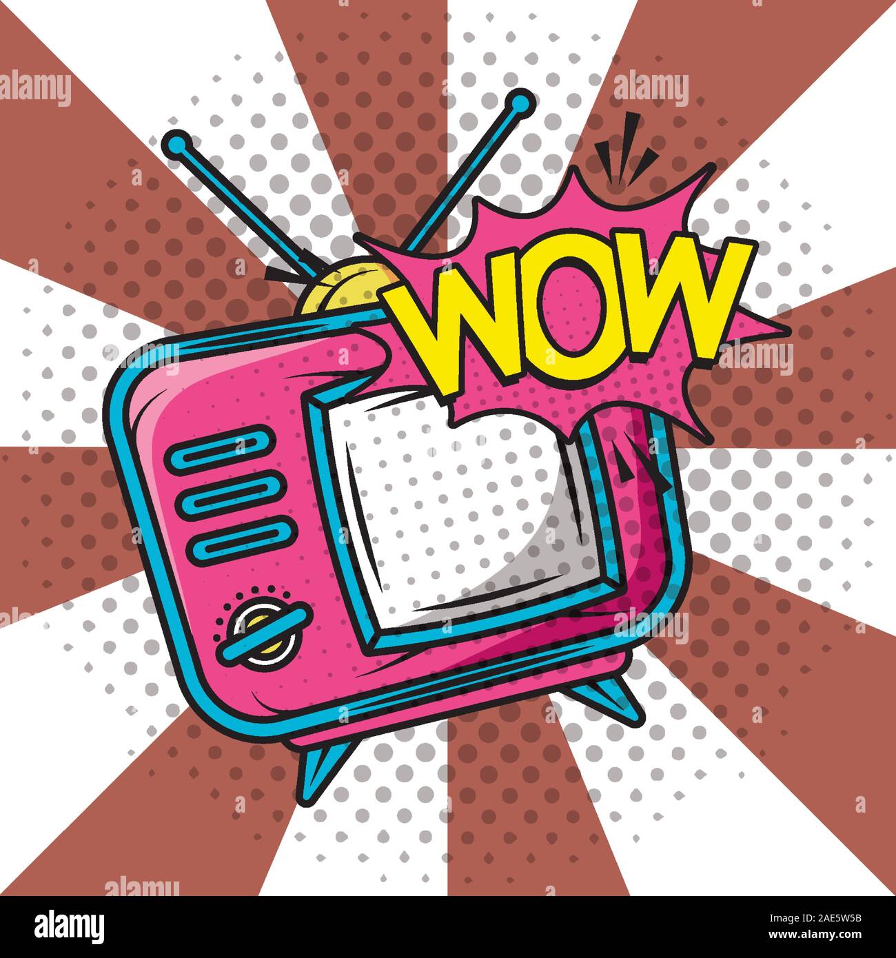 retro tv pop art style Stock Vector Image & Art - Alamy