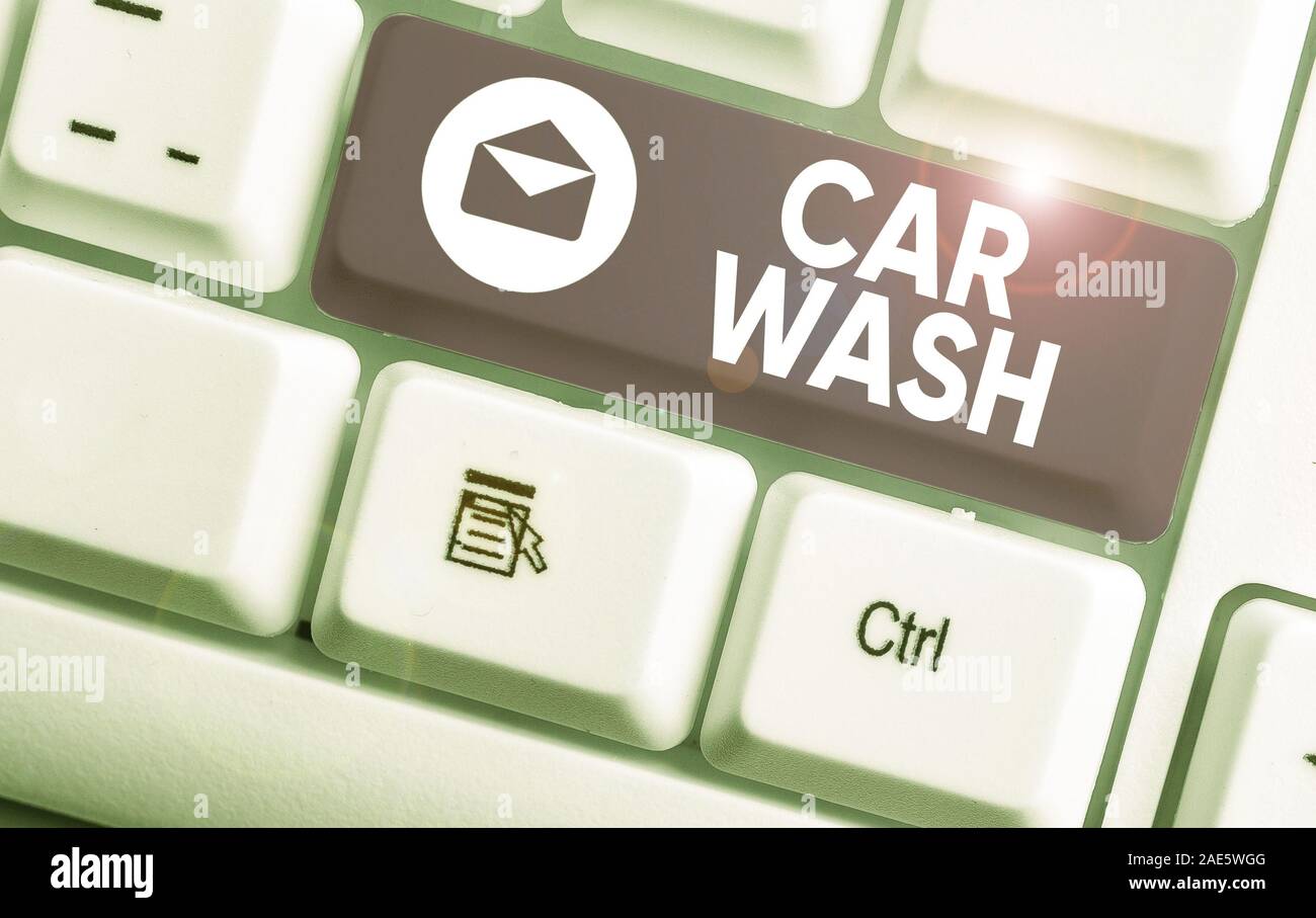 Text sign showing Car Wash. Business photo showcasing a building